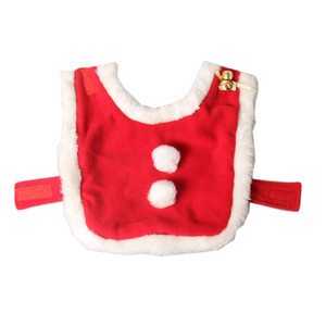 Invierno cálido terciopelo rojo Poncho capa Santa Claus mascota disfraz para gatos y perros patrón a cuadros tela y abrigo <span class=keywords><strong>de</strong></span> nailon con campana - Product Image 3