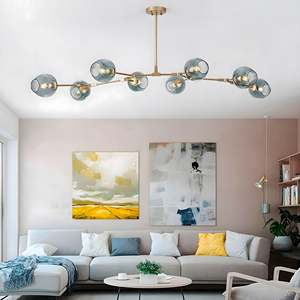 Avec 6 8 10 12 lumières Lampes suspendues de <span class=keywords><strong>cuisine</strong></span> modernes en verre - Product Image 2