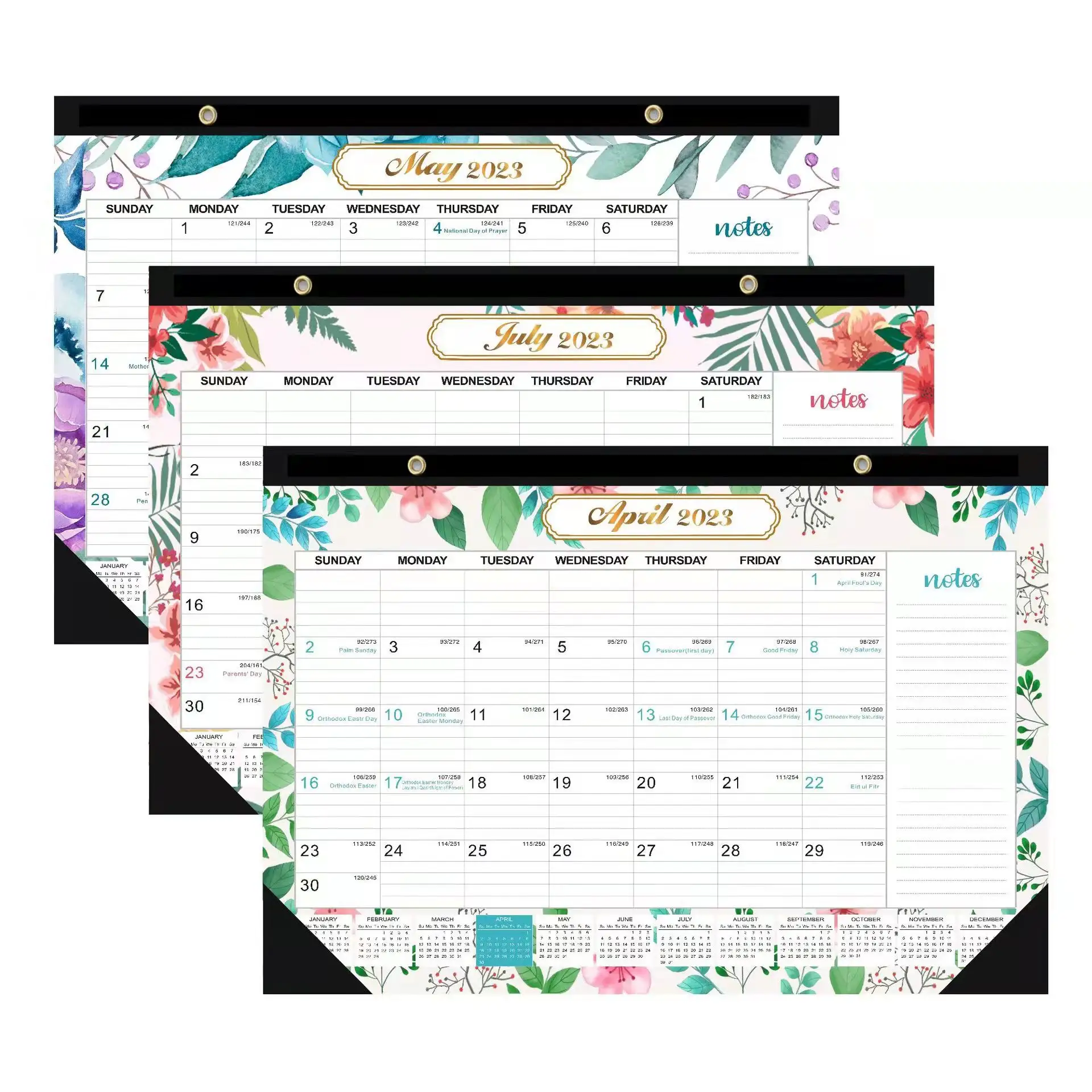 2023 2024 Schreibtisch kalender Großer monatlicher Deskpad-Kalender für die Planung und Organisation von 16 Monaten Desktop-Wand planer