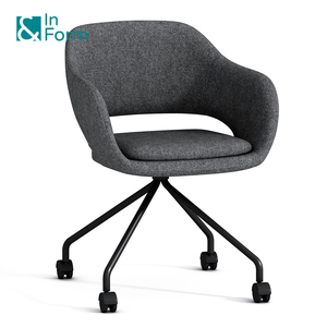<span class=keywords><strong>Fauteuil</strong></span> 4 étoiles polyvalent rembourré en mousse moulée ergonomique Accoudoir design <span class=keywords><strong>Salon</strong></span> Bureau Chaise de loisirs avec <span class=keywords><strong>roulettes</strong></span> - Product Image 3