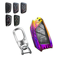 Étui porte-clés en métal avec porte-clés compatible avec 2020-2025 Chevrolet Corvette C8 6 boutons 7 boutons