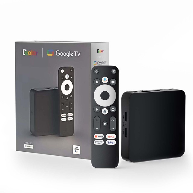 2025 Dcolor GD2 4K TV Android 12 Google Certified Amlogic S905Y4-B Chrome Cast 2G+32G BT5.0 5G Dual Wifi VS GD1 Set-Top Box ATV