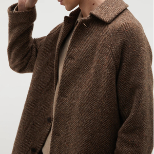 Cappotto lungo da <span class=keywords><strong>uomo</strong></span> autunno inverno spesso personalizzato cappotto in lana <span class=keywords><strong>Cashmere</strong></span> stile britannico giacche a vento calde - Product Image 3
