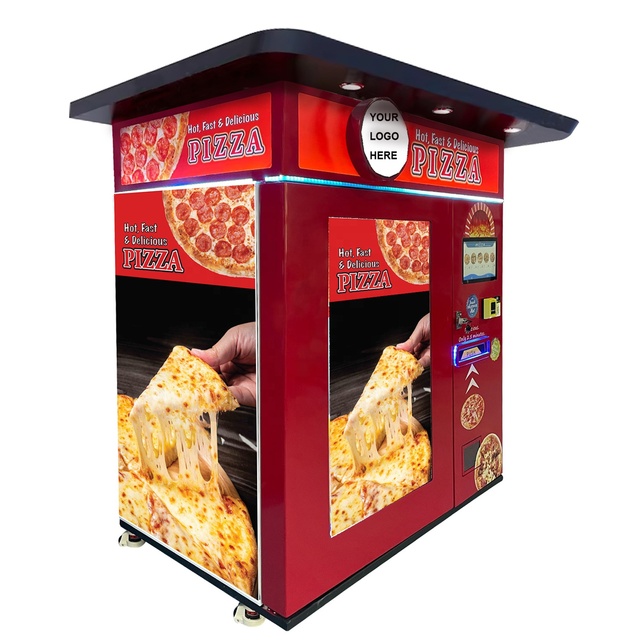 Hot Pizza Making Vending Machine With ROOF Outdoor Business Self-service Robot Fast Food Fully Automatic OVEN Automatically