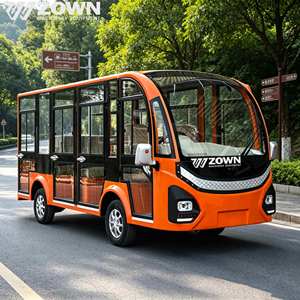 รถบัสชมวิวสไตล์เรียบง่ายทันสมัย รถรับส่งไฟฟ้าหลายที่นั่ง คุณภาพสูง - Product Image 1
