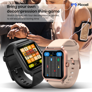 นาฬิกาอัจฉริยะ Miccell รองรับการตรวจวัดอัตราการเต้นของหัวใจ การวัดออกซิเจนในเลือด การวิเคราะห์การนอนหลับ นาฬิกากันน้ำระดับ IP68 สำหรับว่ายน้ำ กีฬากลางแจ้ง - Product Image 3