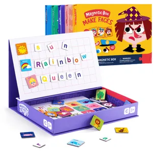 English Alphabet Kids Toys Educational Baby Children's Spelling Words Writing Learning Toys Wooden Magnetic Puzzle Book