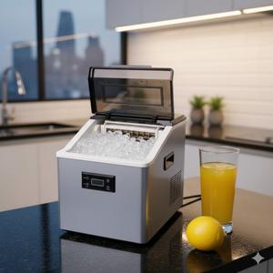 Machine à glaçons compacte en acier inoxydable à économie d'énergie avec moteur et roulement durables pour hôtels, studios, rassemblements et fêtes - Product Image 4