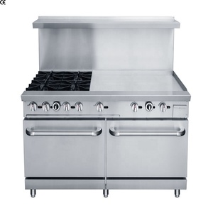 Meilleures solutions de cuisine : équipement de cuisine combiné, cuisinières à 2 brûleurs avec four de boulangerie, cuisinière à gaz en acier inoxydable avec plaque de cuisson - Product Image 2