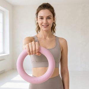 Factory Wholesale Portable Silicone Coated Cast <b>Iron</b> Pilates Ring 5/<b>8</b>/10/15LB Multiple Weights Anti Slip Soft for Women Yoga - Product Image 1