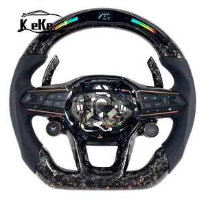 Volante de Fibra de Carbono Forjado Personalizado con LED y Levas de Cambio para Seat Leon <span class=keywords><strong>Cupra</strong></span> MK3 MK4 <span class=keywords><strong>FR</strong></span>, Compatible con Costuras - Product Image 1