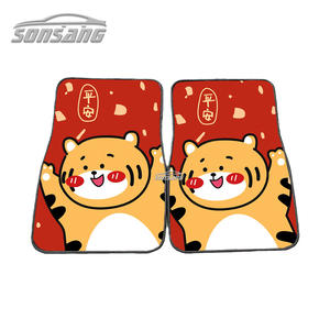 SONSANG alta calidad poliéster terciopelo OEM personalizado Universal <span class=keywords><strong>Anime</strong></span> coche alfombrillas 4 piezas - Product Image 3