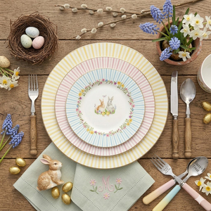 <span class=keywords><strong>Service</strong></span> de table de luxe en or véritable, motif lapin, en <span class=keywords><strong>porcelaine</strong></span> fine, assiette de présentation en céramique lapin de Pâques, tasse à café et bol en <span class=keywords><strong>porcelaine</strong></span> pour événements d'enfants - Product Image 1