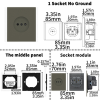 Enchufe de Pared WESA 16A, 1 Tomacorriente, Diseño Moderno y Lujoso, Enchufe Europeo