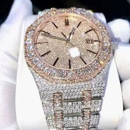 Reloj Mecánico Automático Analógico Deportivo de Acero Inoxidable de Lujo para Hombre y <span class=keywords><strong>Mujer</strong></span>, 100 Bar, Caja de Cristal de Zafiro Naranja, <span class=keywords><strong>Cuadrado</strong></span> de Oro Rosa - Product Image 3