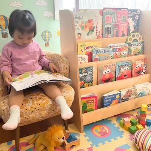 Wooden Children's Montessori Bookshelf-Adjustable Eco-Friendly Living Room <b>Storage</b> Rack - Product Image 2