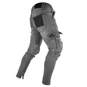 <span class=keywords><strong>Jeans</strong></span> da Uomo all'Ingrosso, Pantaloni in Denim Cargo <span class=keywords><strong>con</strong></span> Grande Tasca Applicata sul Ginocchio - Product Image 5