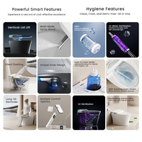 Toilette intelligente de qualité haut de gamme avec siège désodorisant télécommandé chaleur pied chasse couvercle vertical conception intelligente
