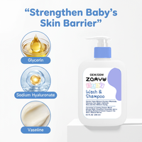 Gel Douche et Shampoing 2-en-1 Hydratant Sans Larmes pour Bébé, pH Équilibré, pour 0-3 Mois, Marque Blanche Personnalisable