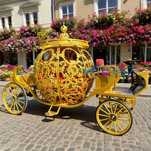 Chariot de Mariage Doré Cendrillon/Chariot de Luxe à Chevaux/Chariot Citrouille à Vendre – Transport Spécial – Offre Exceptionnelle - Product Image 5