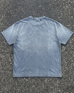 T-shirt en coton léger de haute qualité, effet vintage délavé, pour homme, effet soleil émaillé, logo personnalisé - Product Image 2