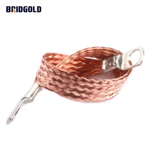 Bridgold Hot Selling Copper Stranded Connectors Copper Ground Earth Bonding Strap ISO14001