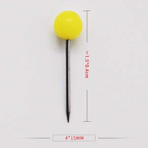 Alfileres de Colores de 4 mm, Colores Variados, Plástico y Acero Inoxidable, para Accesorios de Pesca, Marcadores de Mapas, Clavos para Corcho, Hechos en China - Product Image 4