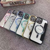 Pochette en cuir étui magnétique pour téléphone Iphone15 promax