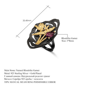 In Stock Women's 925 Silver Inlaid <b>Crystal</b> Rhinestone Gemstone Vintage Wedding <b>Ring</b> High Elegance Factory Direct Sale - Product Image 5