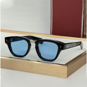 Lunettes de soleil rétro épaisses carrées, monture en acétate noir, verres gris foncé anti-UV, style mode homme, pour la conduite en extérieur et le style urbain - Product Image 4