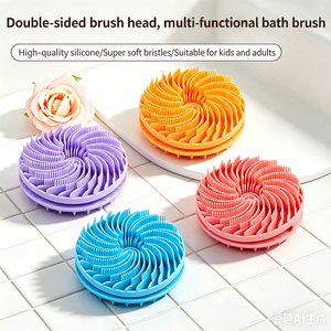 OEM/ODM Bathroom Silicone Body Scrubber Shower Exfoliating Scrub Sponge Handheld Shower Cleansing <b>Brush</b> Silicone <b>Scalp</b> Massager - Product Image 3