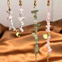 Bracelet de Charme Animaux Marins de Haute Qualité pour Femme, Perles en Pierre Naturelle, Acier Inoxydable, Étanche, Bijou d'Été pour la Plage