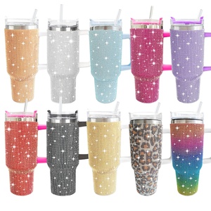 Wholesale Custom Logo Rhinestone Football Teams 40oz Stainless Steel LED Temperature Display Tumblers NFLL Bling Sports KC - Product Image 1