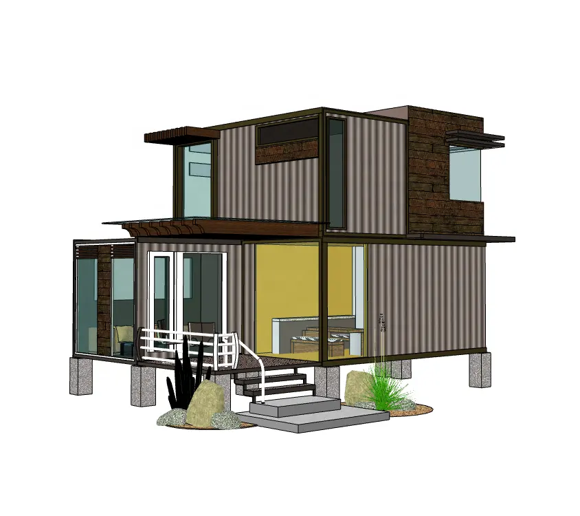 China Top Brand Well Design Prefab House Container/ Modular Container HomesとHigh Brand容器ヴィラ