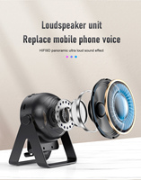 Enceinte Bluetooth ZF18 RGB colorée 5W, mini support de téléphone sans fil, enceinte de table avec rotation à 360 degrés et lecture par capteur.