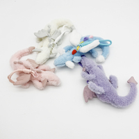 Porte-clés en peluche mini dragon en gros, pendentif dinosaure volant doux et moelleux avec ailes pour sac à dos, breloques, cadeau pour enfants