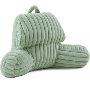 Oreiller de lecture en fausse fourrure B932 avec poche, lit de repos <span class=keywords><strong>pour</strong></span> enfants, dossier de lit, housse lavable, <span class=keywords><strong>coussin</strong></span> de lecture relaxant <span class=keywords><strong>pour</strong></span> se prélasser et étudier - Product Image 1