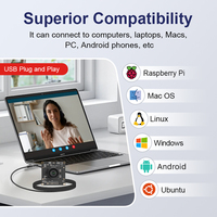Caméra USB 5MP 3mm 90 degrés à obturateur global haute vitesse 1944P 60fps 1080P 90fps sans distorsion CMOS 1/2.5" Monture M12 pour Windows