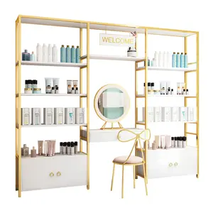 Wholesales Customized Floor Standing Luxury Cosmetic Makeup Perfume Skincare Display Stand Rack Shelves for Retail Shop