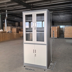 Armoire <span class=keywords><strong>de</strong></span> classement <span class=keywords><strong>métallique</strong></span> en acier verrouillable pour bibliothèque scolaire et bureau, en stock, 1 pièce, en promotion - Product Image 2