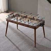 Table de baby-foot professionnelle de luxe, jeu de football de table, acier inoxydable, acrylique, bois, couleur personnalisable, baby-foot standard, commercial