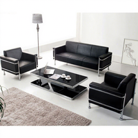 Mobilier de bureau CE Factory, ensemble de canapés de bureau en cuir pour salle de conférence
