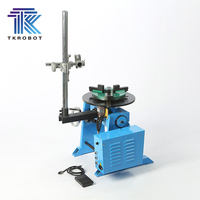 Positionneur de soudage rotatif axial TKweld Mini 1, charge utile 10 kg-50 kg, avec bouton de réglage et mandrin