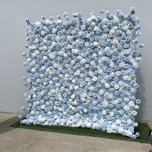Charming <b>Artificial</b> Floral Wall With Greenery Wedding Party Photo Booth Stage Backdrop Decoration - Product Image 4