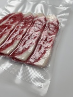 Vacumeerzakken voor voedsel, één zijde transparant, één zijde geëmbossed, plastic vacuümzakken voor diepvriesproducten, vlees, zeevruchten