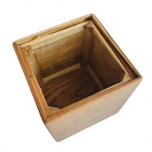 Handmade Classic Wooden Canister with Airtight Lid 250mL Capacity <b>for</b> <b>Kitchen</b> Spice <b>Storage</b> Eco-Friendly - Product Image 4