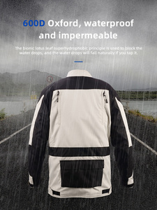 Veste de course imperméable et respirante XL avec protections, pantalon en nylon, textile chaud Cordura, protection airbag, vêtements de course automobile et moto - Product Image 3