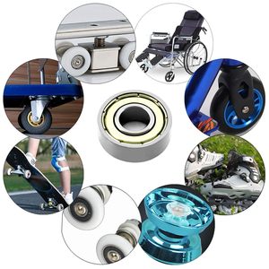 Cuscinetto a Sfera 608 ZZ Monofila 8x22x7mm Doppia Schermatura Scanalatura Profonda in Acciaio Legato Metrico per Skateboard Pattini a Rotelle Confezione da 30 - Product Image 4