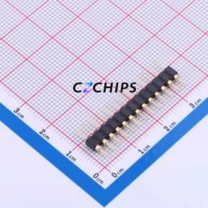 PZ254-1-13-Z-C Pin Header Through hole Component (THT),P=2.54mm Connector 1x13P 2.54mm Round Pin Through Hole - Product Image 1