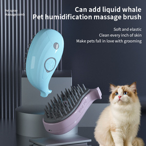 Peigne Électrique de Toilettage Confortable pour Chiens et Chats avec Pulvérisation Nettoyante et Massage, en Plastique Durable – Fournitures pour Animaux de Compagnie - Product Image 3